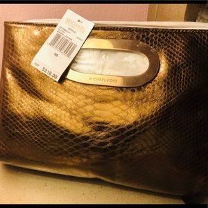 NWT Michael Kors Genuine Leather Clutch